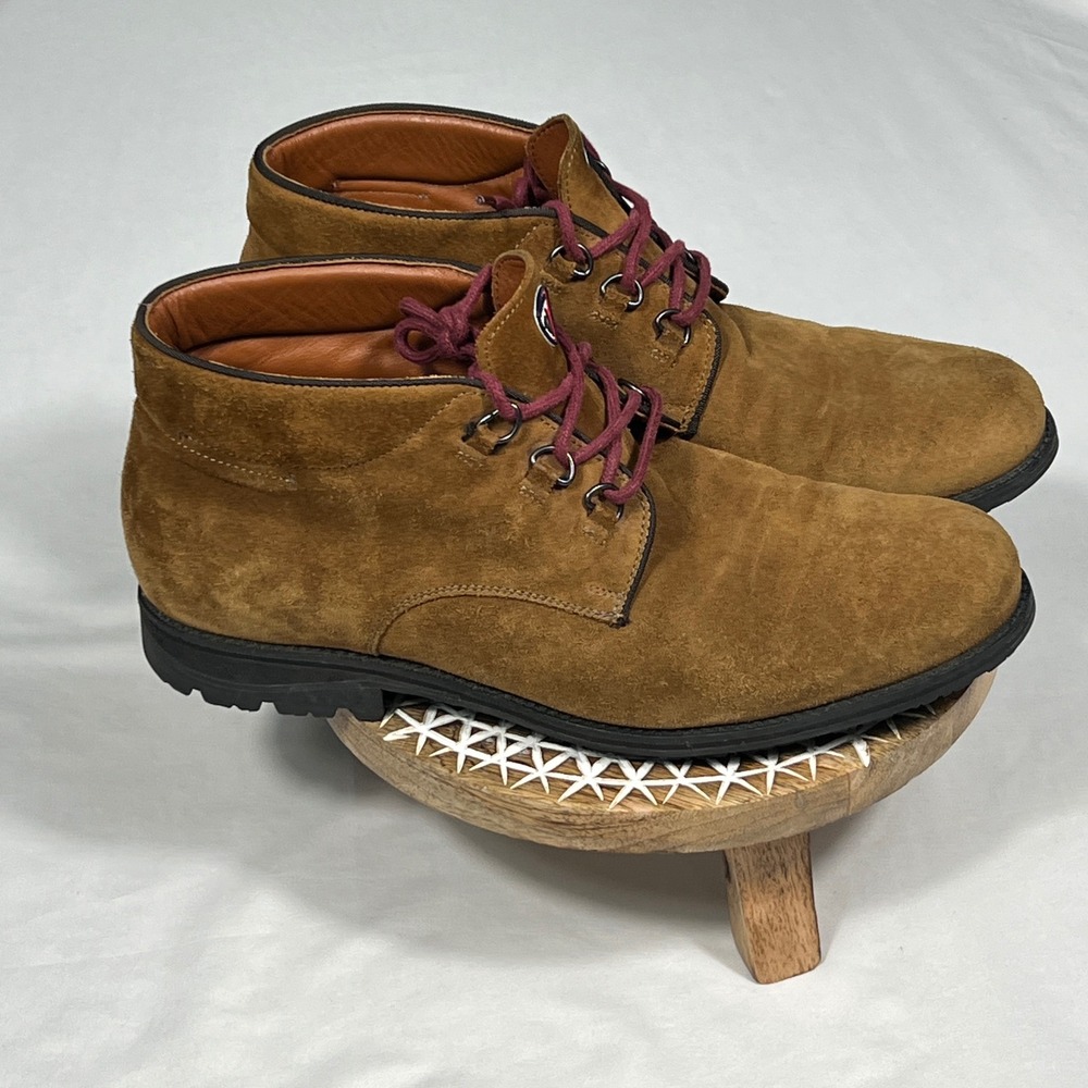 Rossignol Mens Tan Suede Chukka Boots Lug Sole Romania Brown Size US 10 EU 43